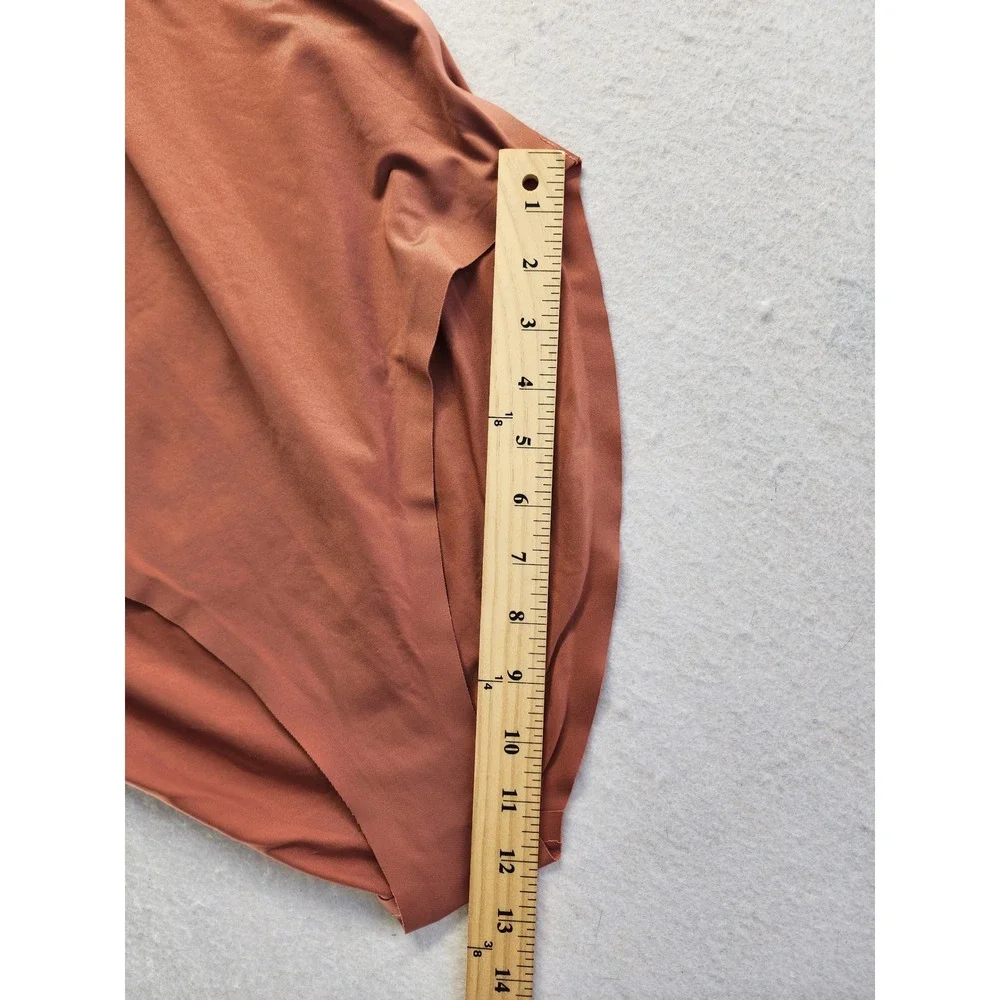 Knix Women‎ XL Front Tie Cutout One Piece Swimsuit Rust Brown V-Neck Swimwear